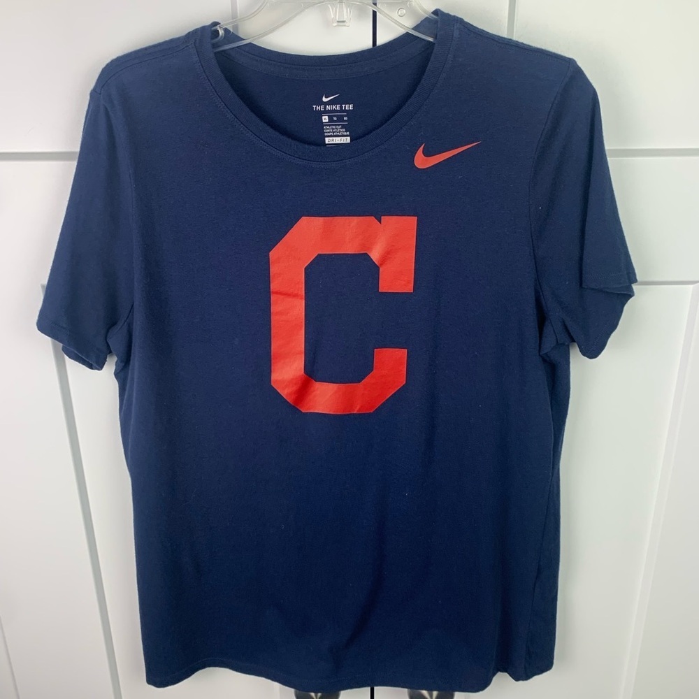 Nike Women’s XL MLB Cleveland Guardians Tee Blue Baseball